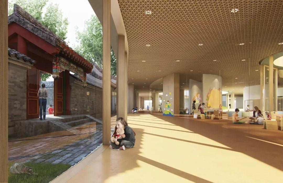 AD：MAD为北京四合院幼儿园设计漂浮屋顶，孩子们可以“上房揭瓦”啦-BlueDotCC, 蓝点文化创意